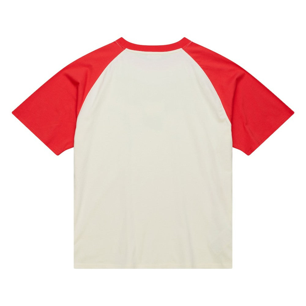 Boston Red Sox Mitchell & Ness Women's Boyfriend Raglan T-Shirt - Cream T-shirts