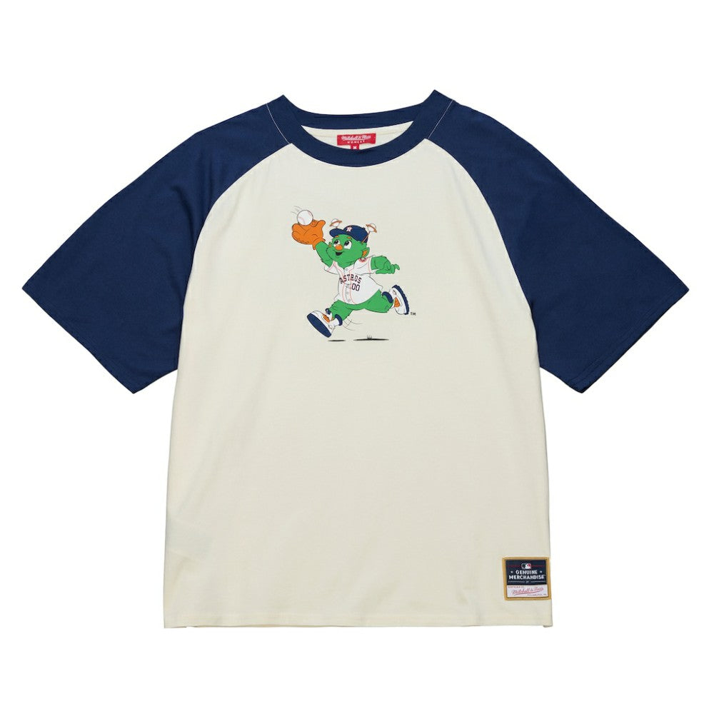 Houston Astros Mitchell & Ness Women's Boyfriend Raglan T-Shirt - Cream T-shirts