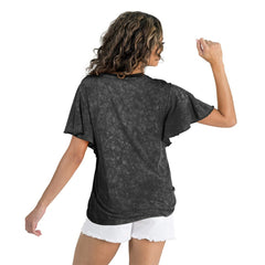 Chicago Bears Gameday Couture Women's Relaxed Flutter Sleeve T-Shirt Black