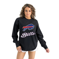 Buffalo Bills Gameday Couture Women's Oversized Long Sleeve T-Shirt Black
