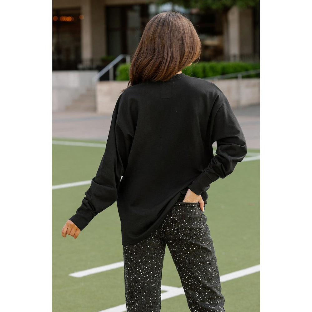 Buffalo Bills Gameday Couture Women's Oversized Long Sleeve T-Shirt Black