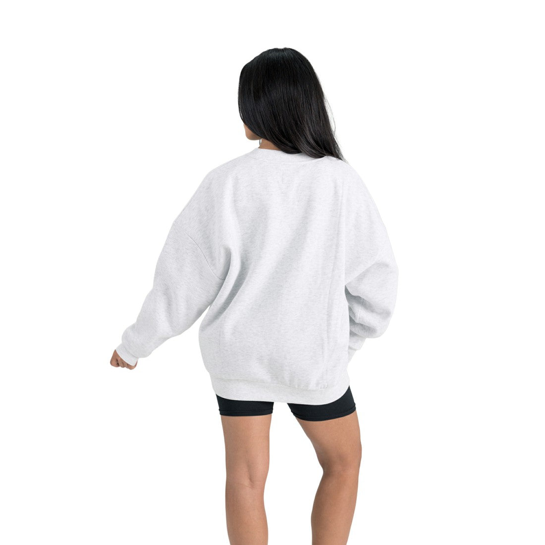 Denver Broncos Gameday Couture Women's Traditional Logo Oversized Premium Fleece Pullover Sweatshirt Ash