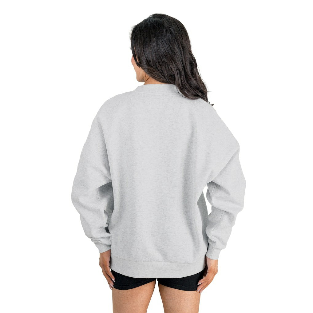 Arizona Cardinals Gameday Couture Women's Home Turf Oversized Premium Fleece Pullover Sweatshirt Ash