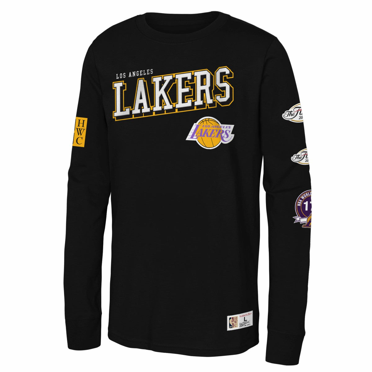 Los Angeles Lakers Youth Hardwood Classics Training Camp Long Sleeve T-Shirt Black