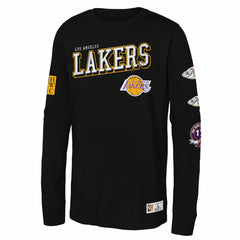 Los Angeles Lakers Youth Hardwood Classics Training Camp Long Sleeve T-Shirt Black