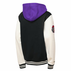 Toronto Raptors Youth Hardwood Classics Courtside Fleece Full-Snap Hooded Jacket Black