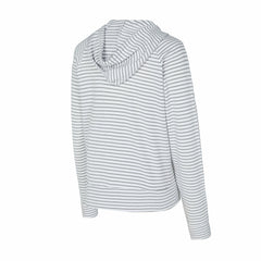 Kansas City Royals Concepts Sport Women's Liftoff Striped V-Neck Hoodie - White/Gray Hoodies