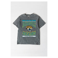 Jacksonville Jaguars Gameday Couture Women's Oversized Classic Grind Washed T-Shirt Gray