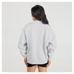 Cincinnati Bengals Gameday Couture Women's Fierce Focus Premium Oversized Fleece Pullover Sweatshirt Ash