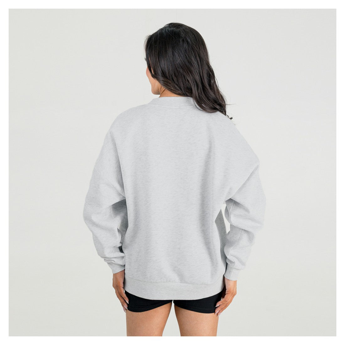 Detroit Lions Gameday Couture Women's Fierce Focus Premium Oversized Fleece Pullover Sweatshirt Ash