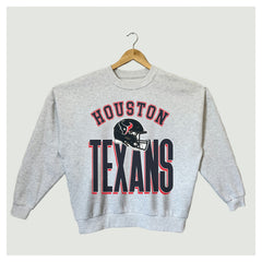 Houston Texans Gameday Couture Women's Fierce Focus Premium Oversized Fleece Pullover Sweatshirt Ash