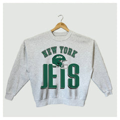 New York Jets Gameday Couture Women's Fierce Focus Premium Oversized Fleece Pullover Sweatshirt Ash