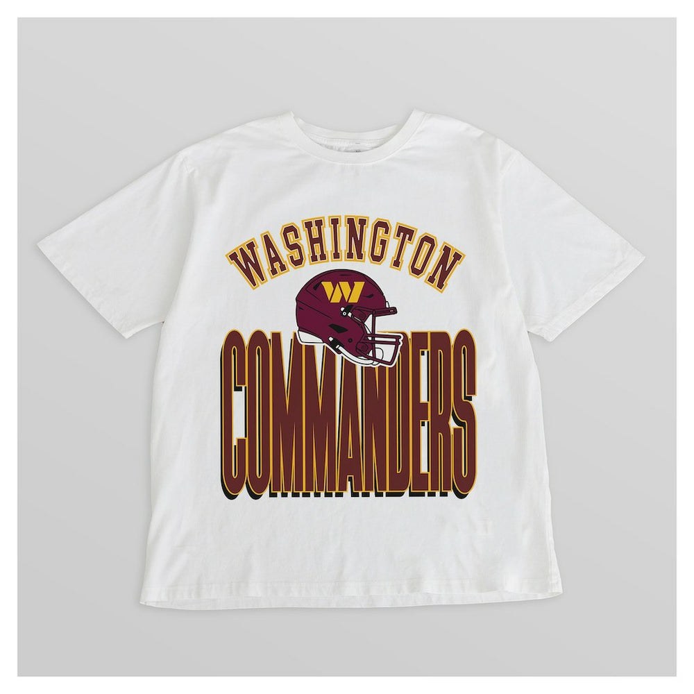 Washington Commanders Gameday Couture Women's Oversized Classic Fierce Focus T-Shirt White