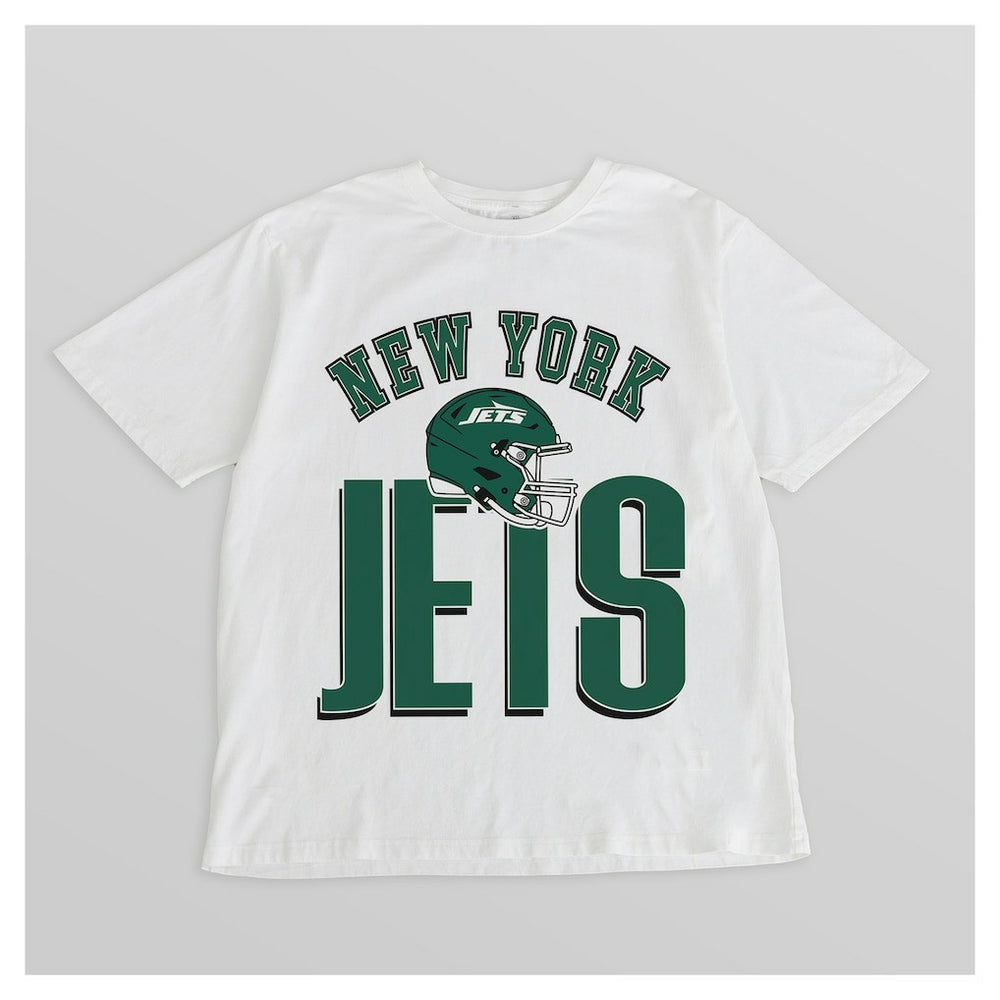 New York Jets Gameday Couture Women's Oversized Classic Fierce Focus T-Shirt White