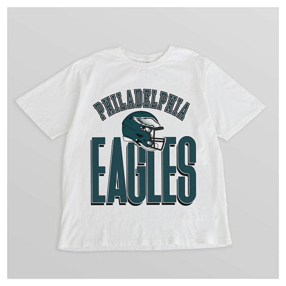Philadelphia Eagles Gameday Couture Women's Oversized Classic Fierce Focus T-Shirt White