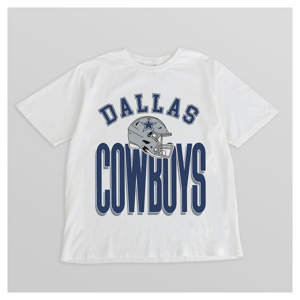Dallas Cowboys Gameday Couture Women's Oversized Classic Fierce Focus T-Shirt White