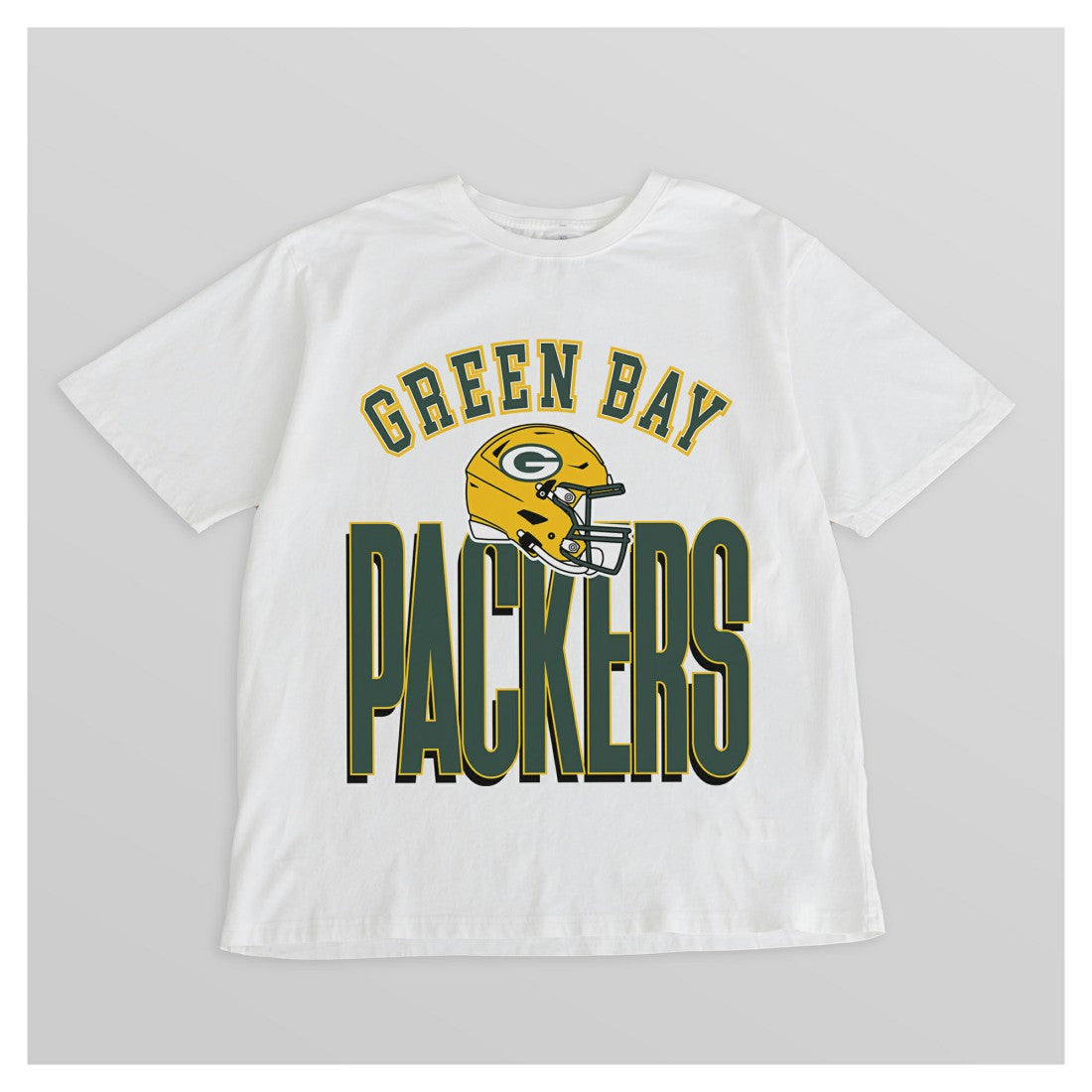 Green Bay Packers Gameday Couture Women's Oversized Classic Fierce Focus T-Shirt White