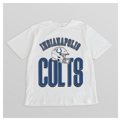Indianapolis Colts Gameday Couture Women's Oversized Classic Fierce Focus T-Shirt White