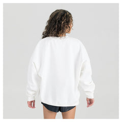 Tampa Bay Buccaneers Gameday Couture Women's Oversized Hard Earned Premium Fleece Pullover Sweatshirt White