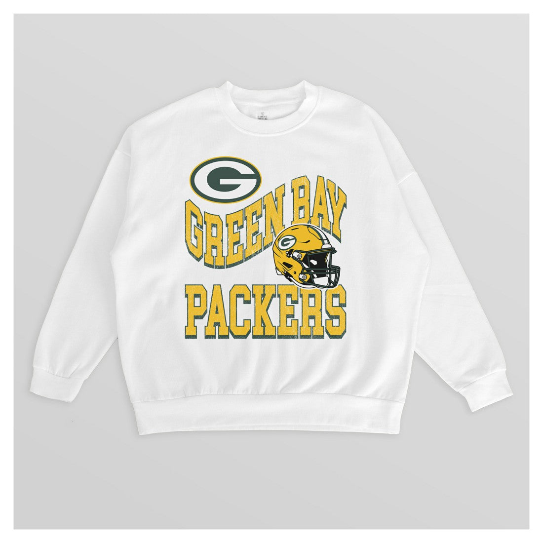 Green Bay Packers Gameday Couture Women's Oversized Hard Earned Premium Fleece Pullover Sweatshirt White