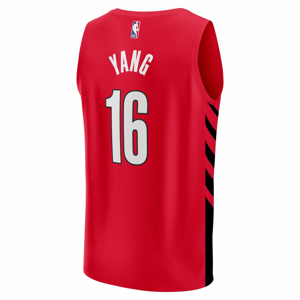 Yang Hansen Portland Trail Blazers Fast Break Replica Jersey Red Statement Edition