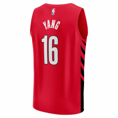 Yang Hansen Portland Trail Blazers Fast Break Replica Jersey Red Statement Edition