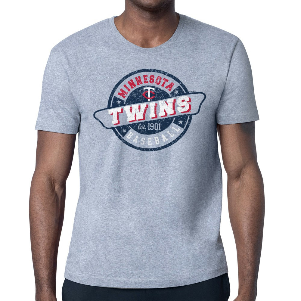 Minnesota Twins Starter Route 66 Team Logo T-Shirt - Gray T-shirts