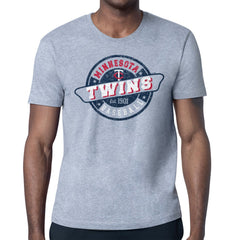 Minnesota Twins Starter Route 66 Team Logo T-Shirt - Gray T-shirts