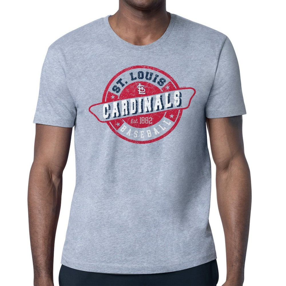 St. Louis Cardinals Starter Route 66 Team Logo T-Shirt - Heather Gray T-shirts
