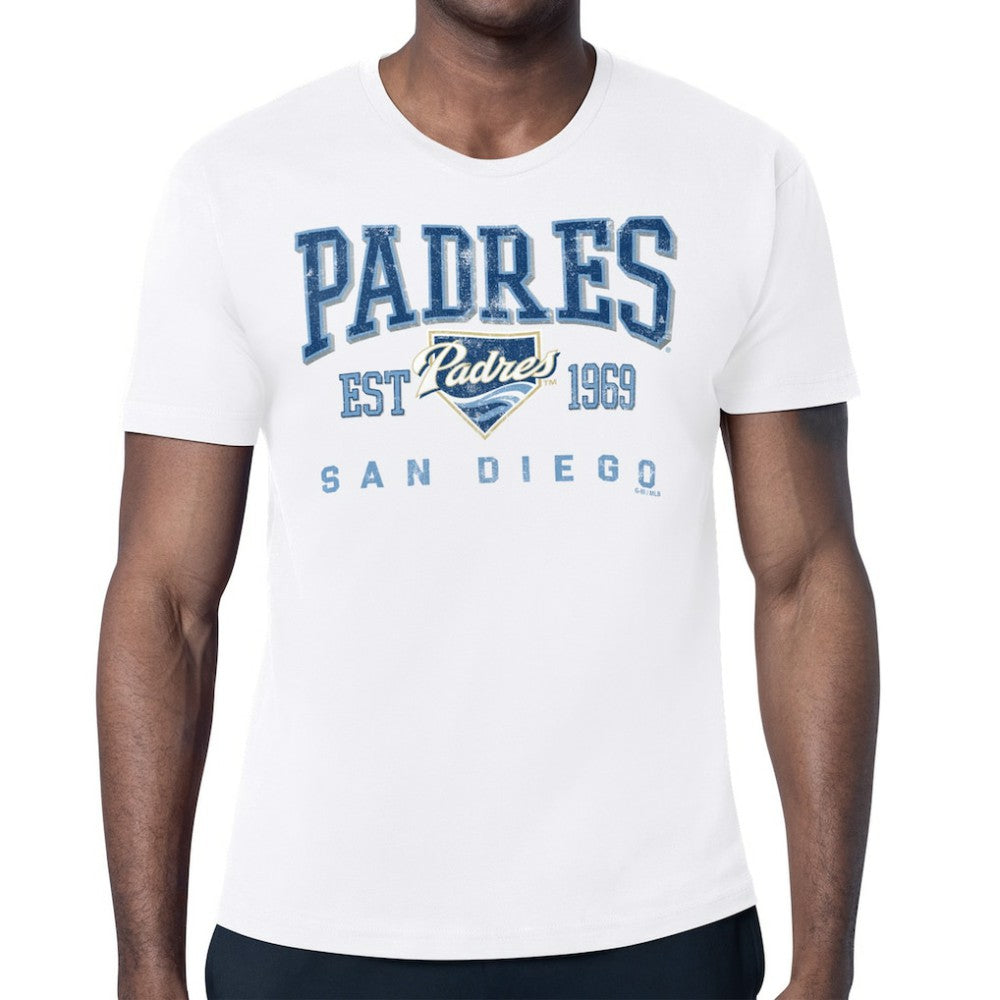 San Diego Padres Starter Distressed Logo T-Shirt - White T-shirts