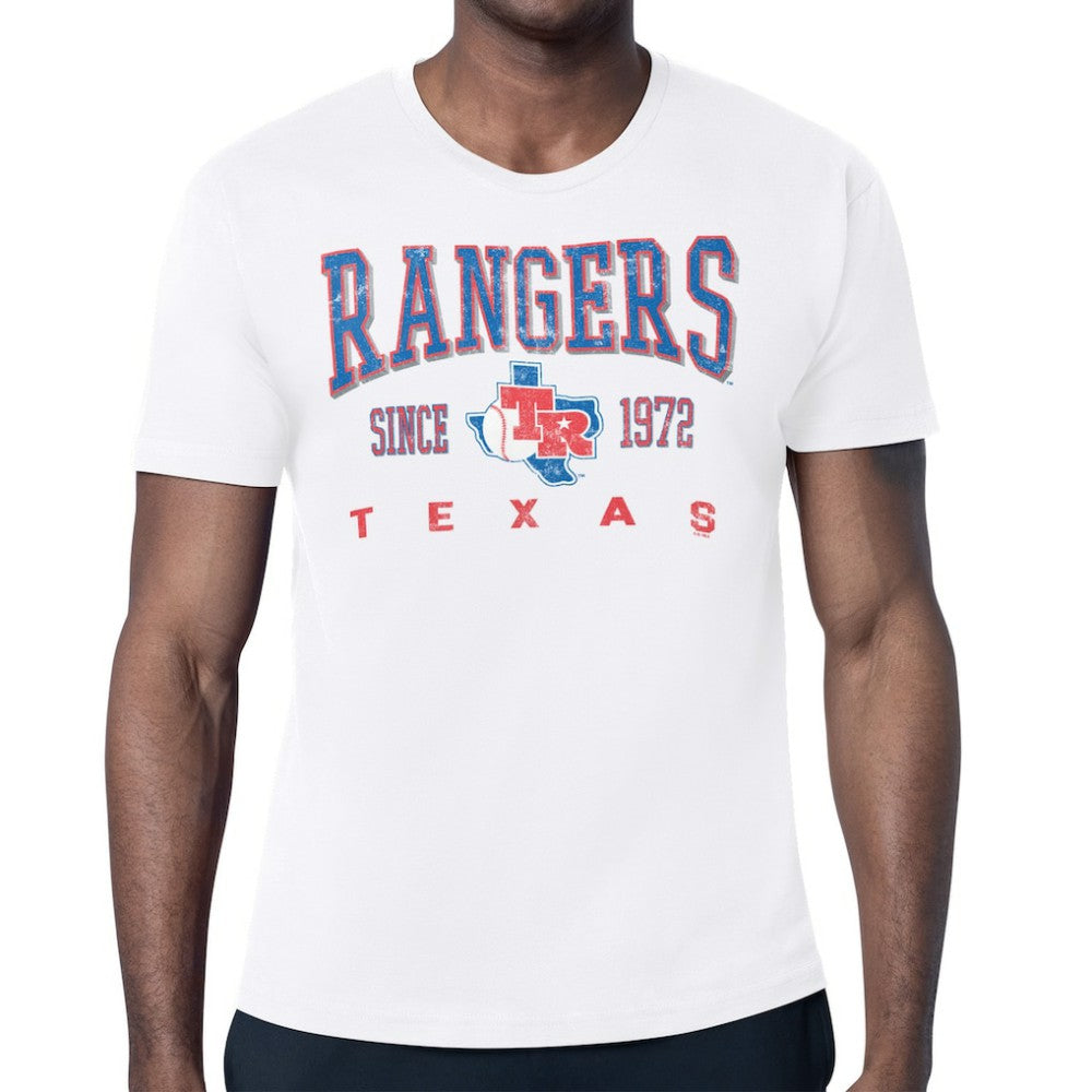 Texas Rangers Starter Distressed Logo T-Shirt - White T-shirts