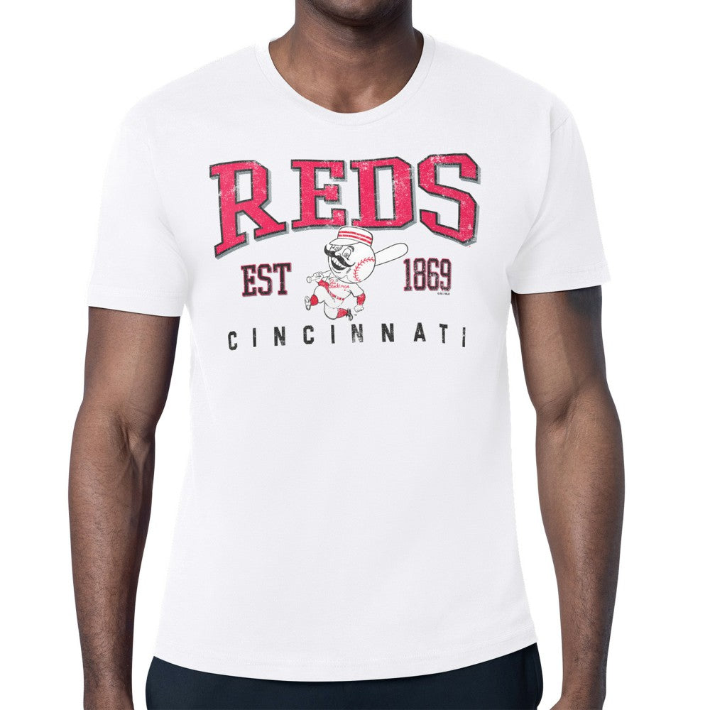 Cincinnati Reds Starter Distressed Logo T-Shirt - White T-shirts
