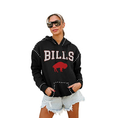 Buffalo Bills Gameday Couture Women's Studded Pullover Hoodie Black