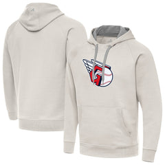 Cleveland Guardians Antigua Victory Pullover Hoodie - Cream Hoodies