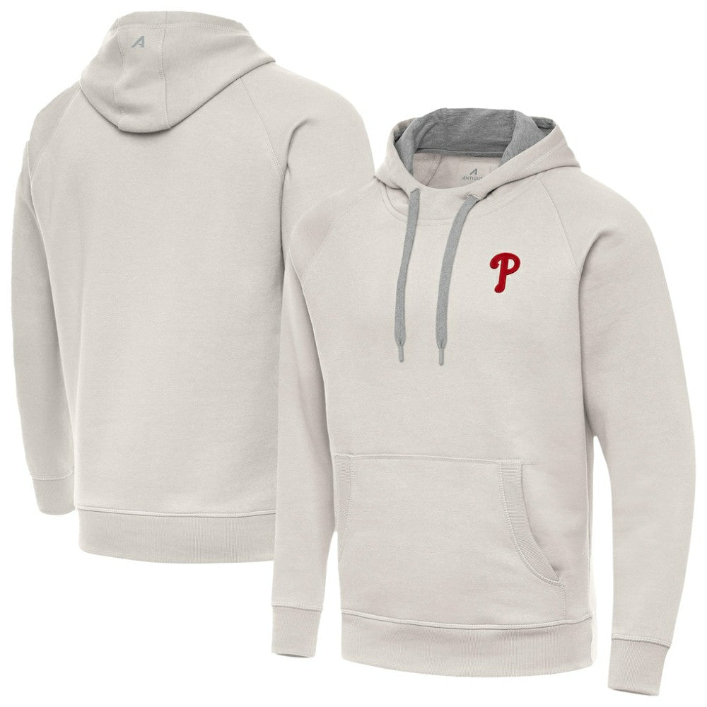 Philadelphia Phillies Antigua Victory Pullover Hoodie - Cream Hoodies