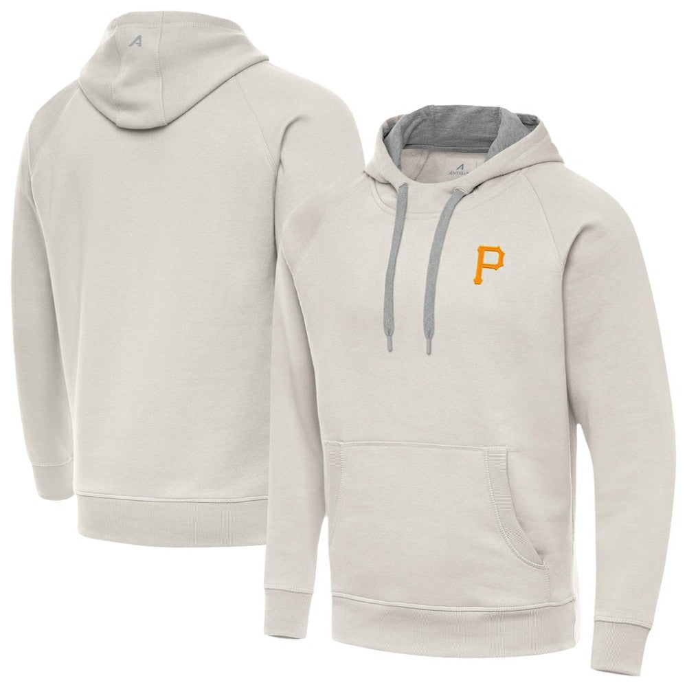 Pittsburgh Pirates Antigua Victory Pullover Hoodie - Cream Hoodies