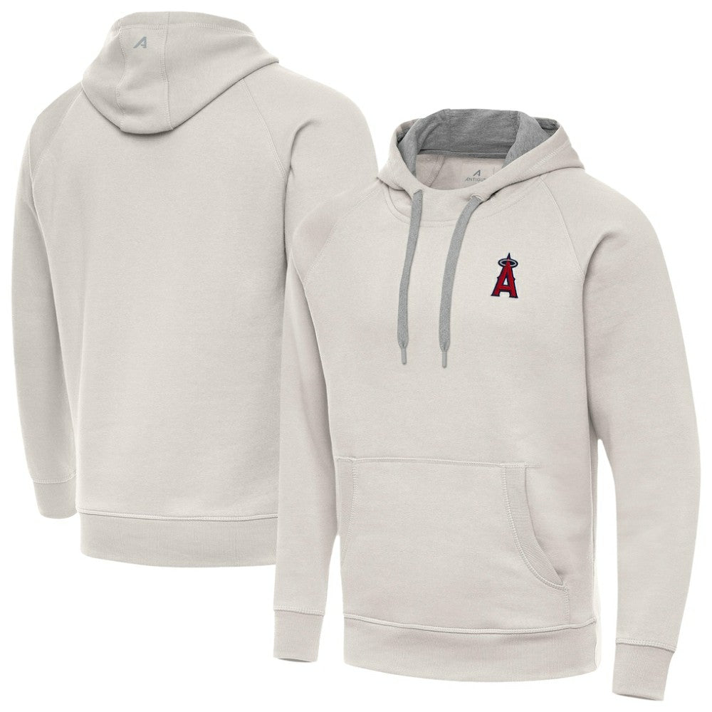 Los Angeles Angels Antigua Victory Pullover Hoodie - Cream Hoodies
