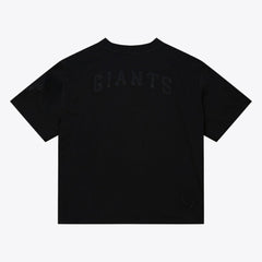 San Francisco Giants Mitchell & Ness Women's Cooperstown Collection Phantom Cropped T-Shirt - Black T-shirts