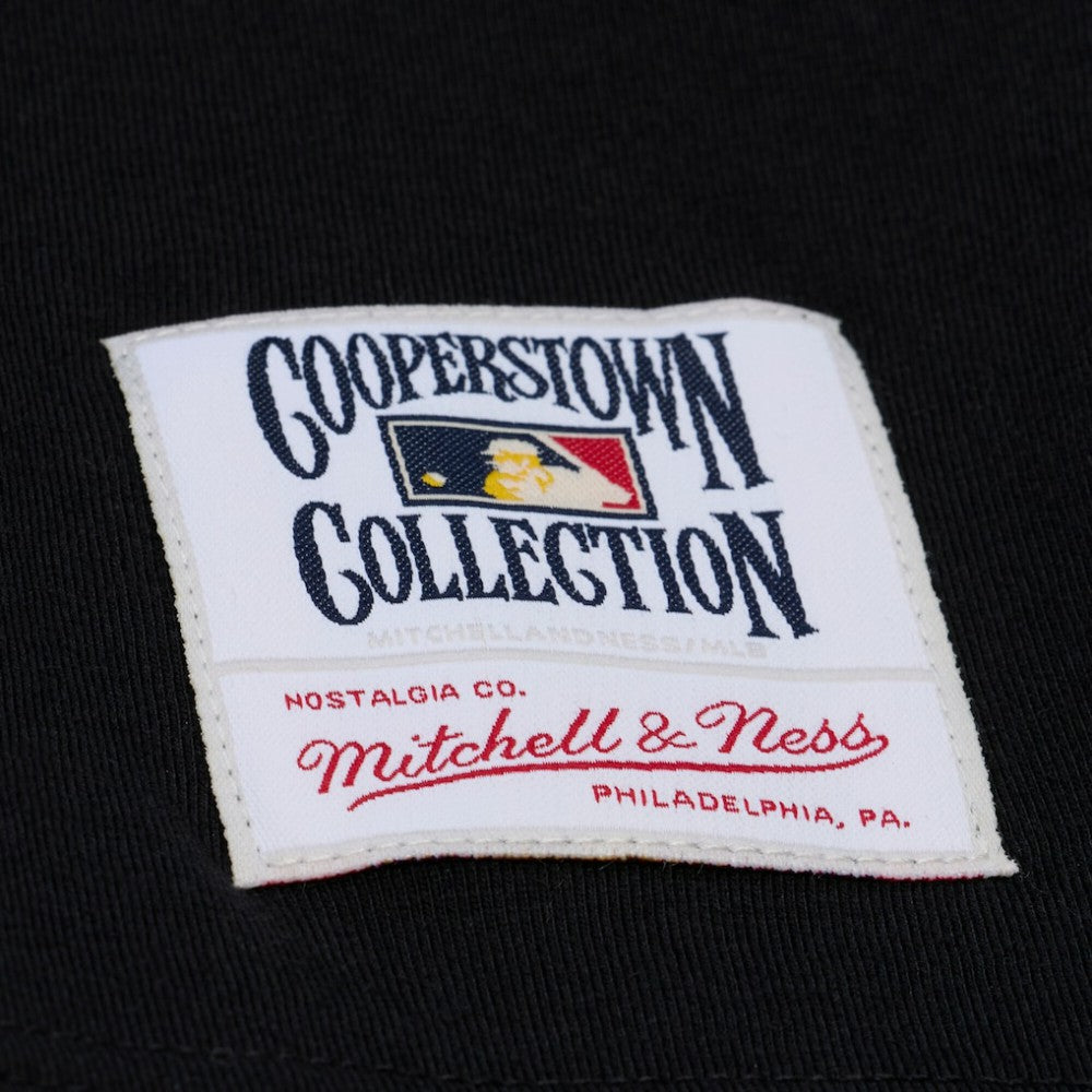 Philadelphia Phillies Mitchell & Ness Women's Cooperstown Collection Phantom Cropped T-Shirt - Black T-shirts