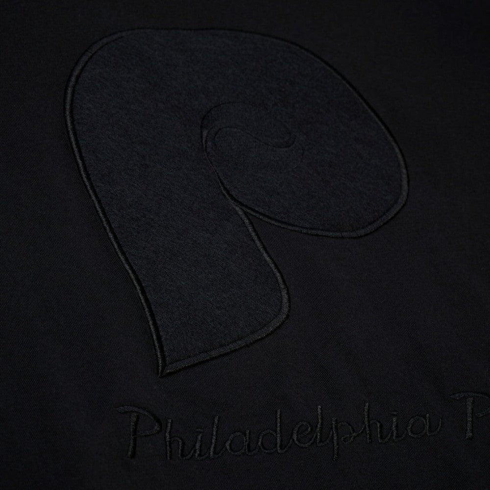 Philadelphia Phillies Mitchell & Ness Women's Cooperstown Collection Phantom Cropped T-Shirt - Black T-shirts