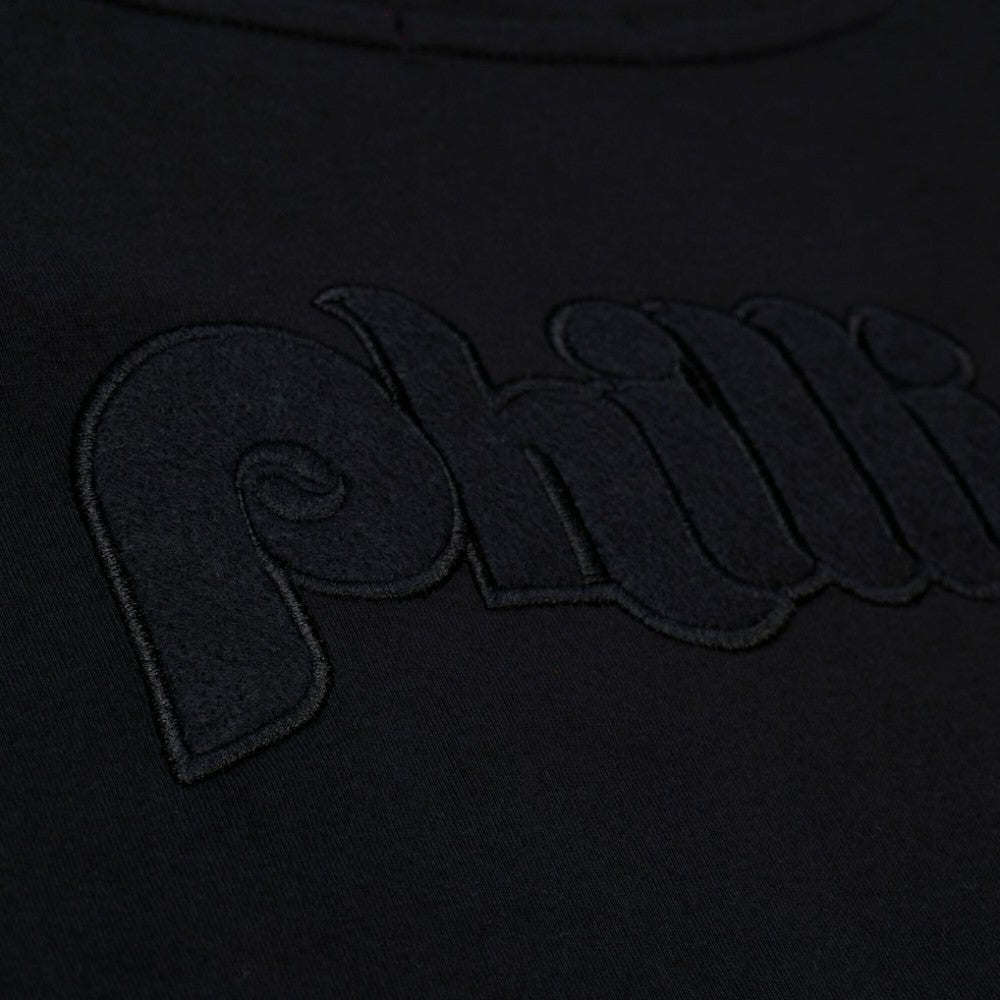 Philadelphia Phillies Mitchell & Ness Women's Cooperstown Collection Phantom Cropped T-Shirt - Black T-shirts