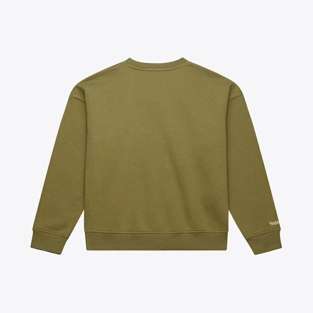 New York Yankees Mitchell & Ness Women's Cooperstown Collection Fleece Sweatshirt - Olive Sweatshirts