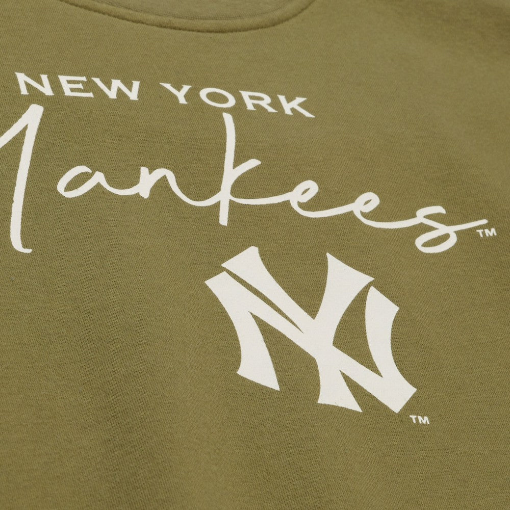 New York Yankees Mitchell & Ness Women's Cooperstown Collection Fleece Sweatshirt - Olive Sweatshirts
