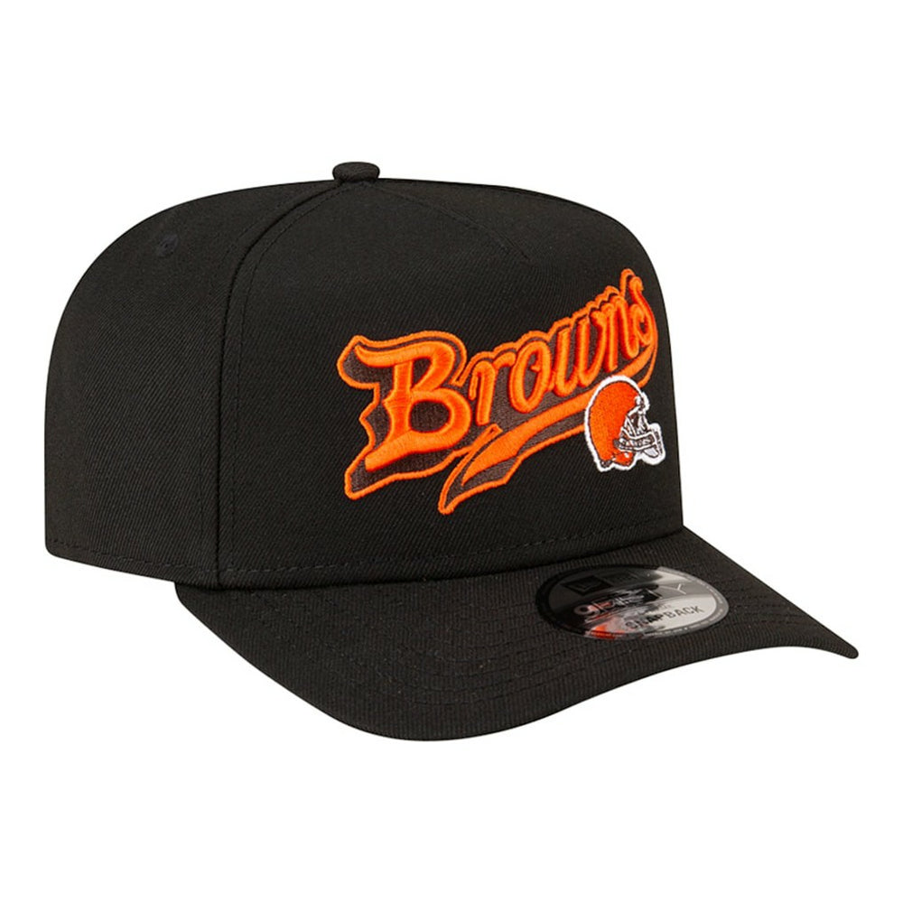 Cleveland Browns New Era Born x Raised A-Frame 9FIFTY Snapback Hat Black