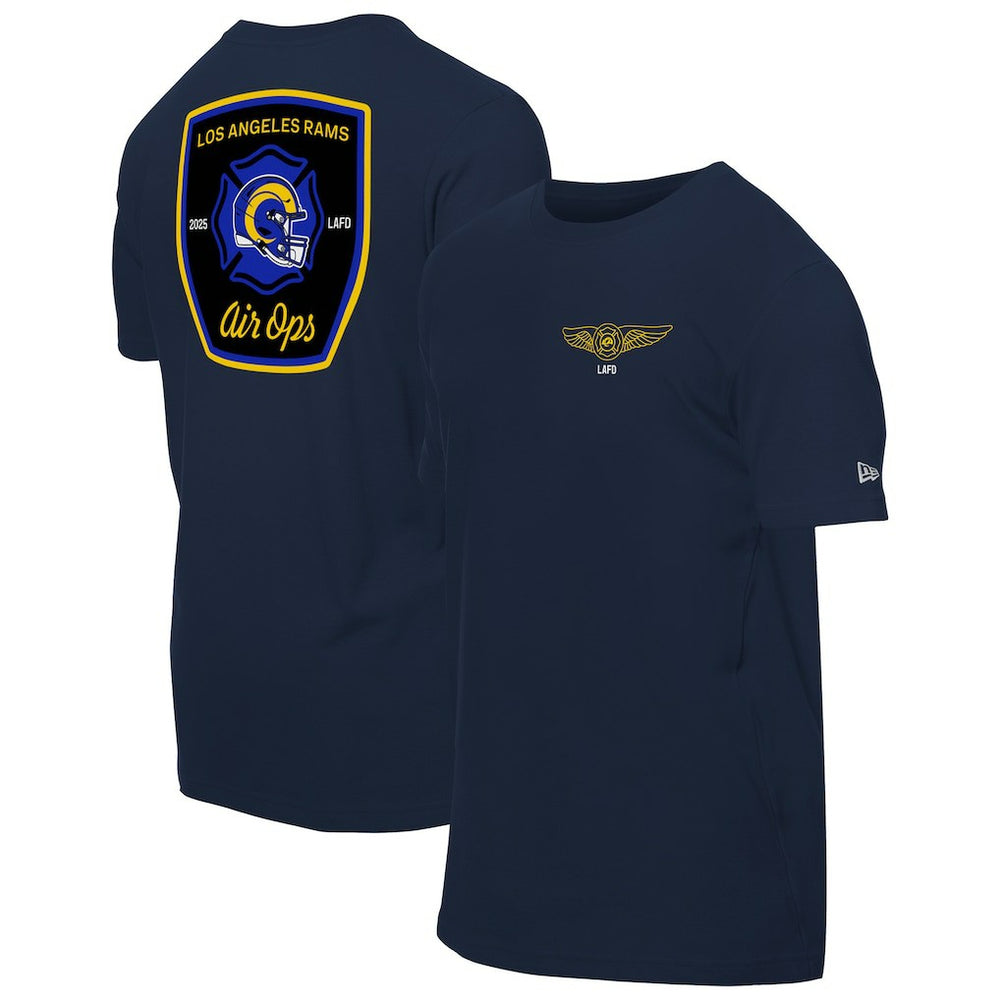 Los Angeles Rams x LAFD New Era Air Ops T-Shirt Navy