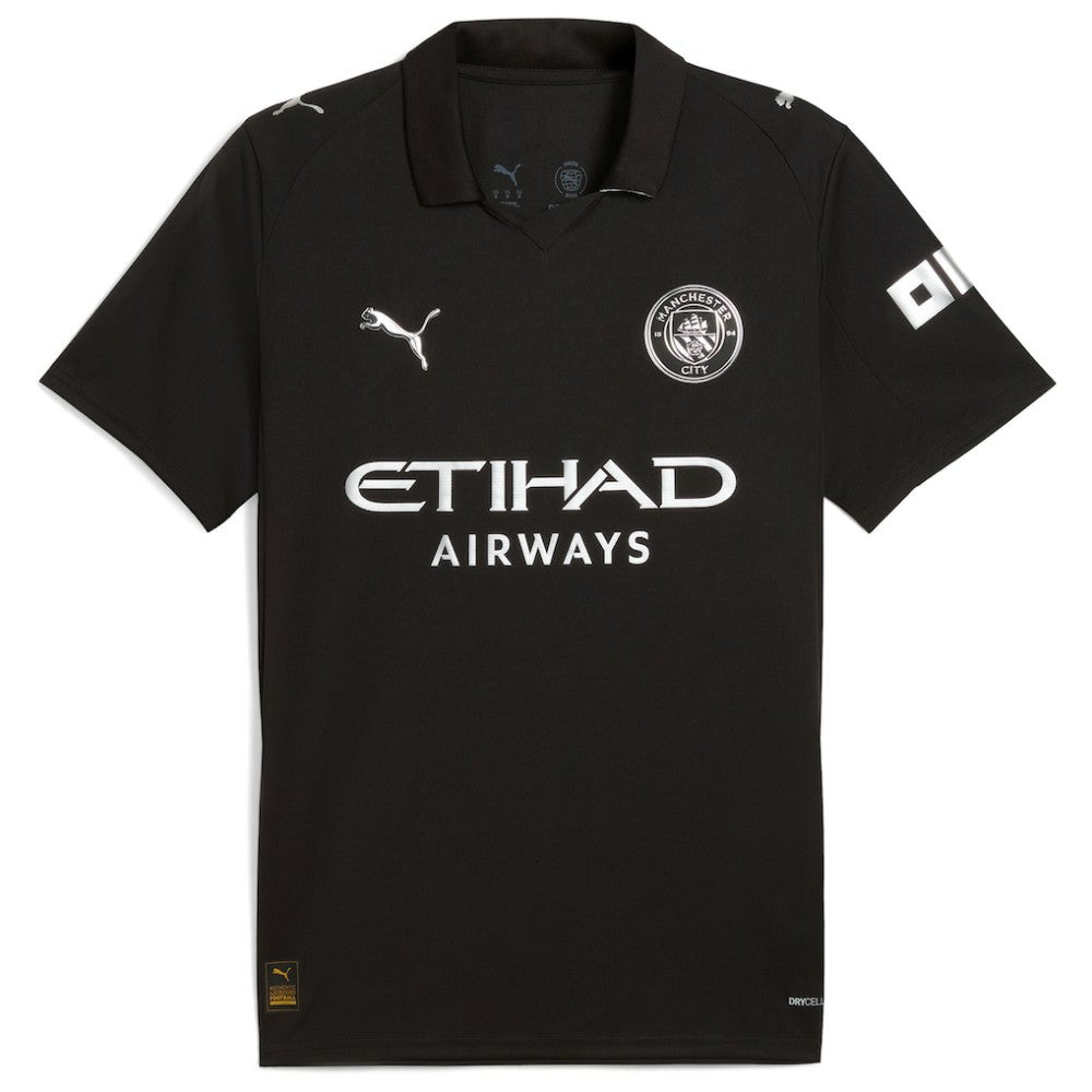 Erling Haaland Manchester City 2025/26 Away Replica Player Jersey Black