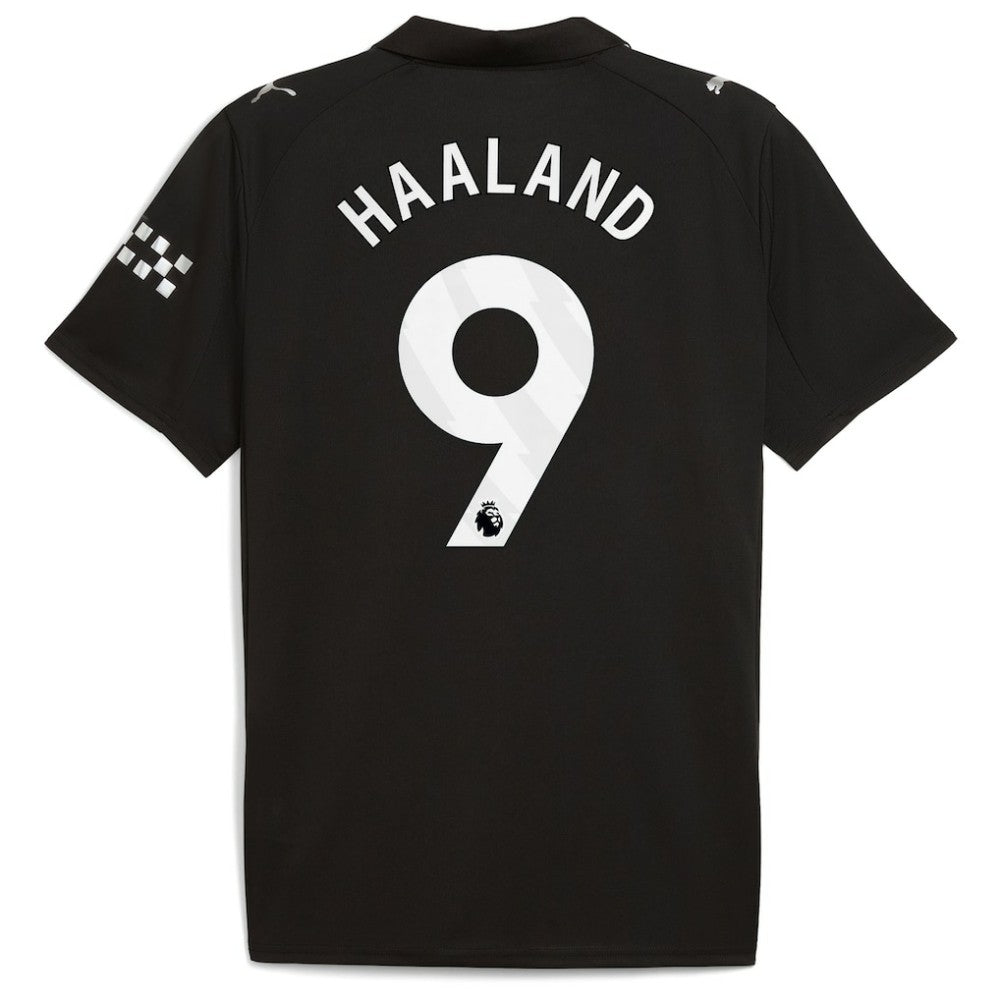 Erling Haaland Manchester City 2025/26 Away Replica Player Jersey Black