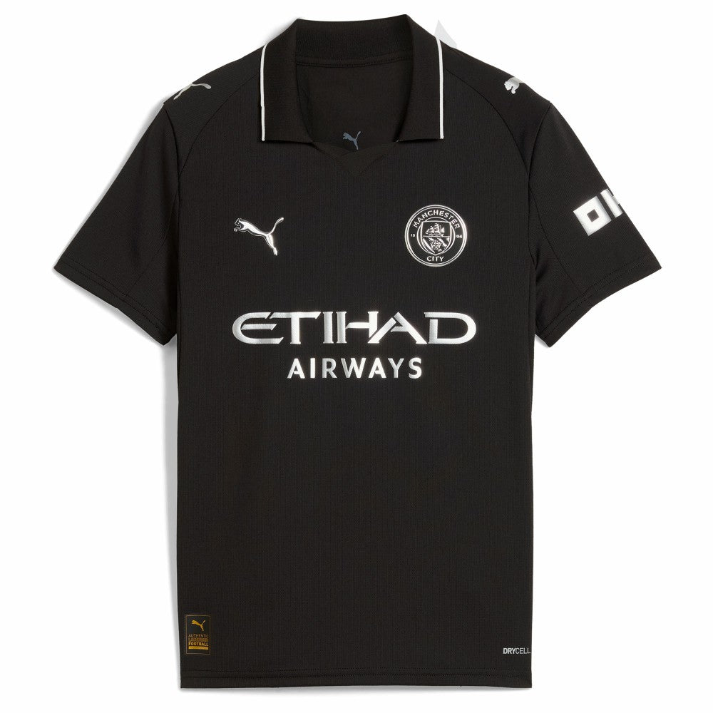 Erling Haaland Manchester City Youth 2025/26 Away Replica Player Jersey Black