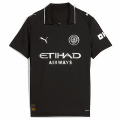 Erling Haaland Manchester City Youth 2025/26 Away Replica Player Jersey Black