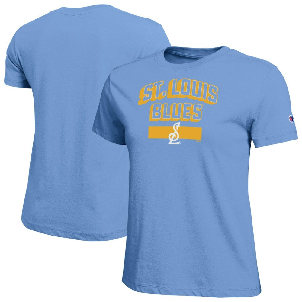 NHL St. Louis Blues Champion Women's Team T-Shirt - Light Blue